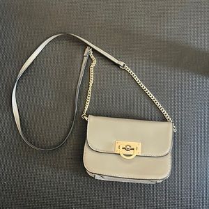 Grey cross body satchel